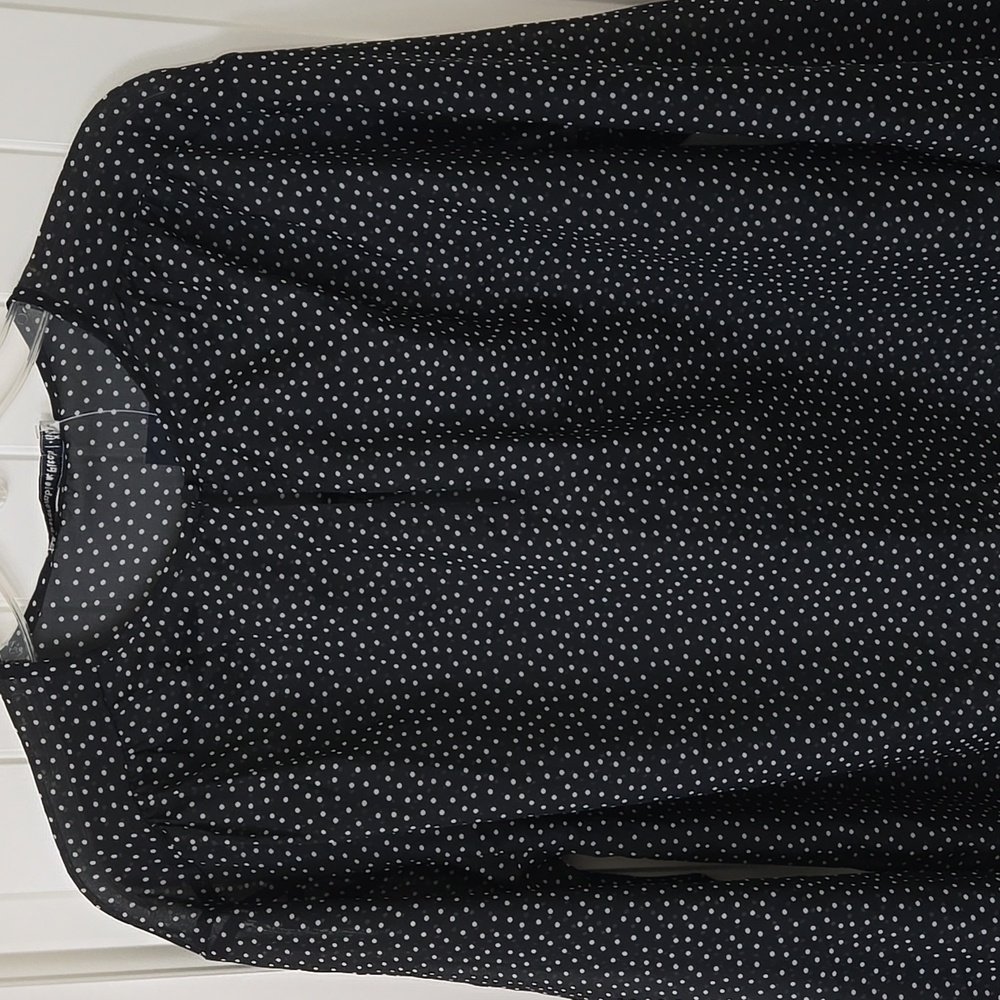 Abercrombie & Fitch Sheer Polka Dot Blouse Top Long Sleeves NEW Size XS - Picture 3 of 7